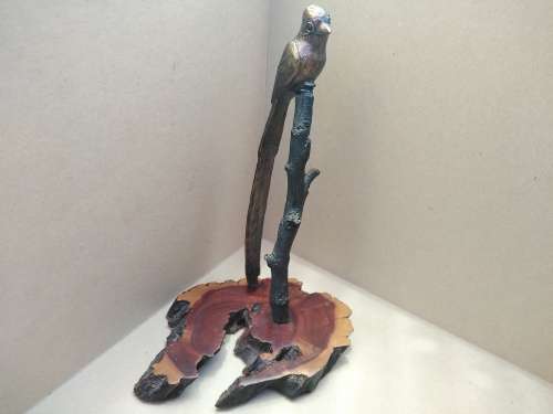 Vintage! Living Edge - Bronze - Hand Sculpted - Pheasant Bird