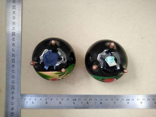 Vintage! Ceramic Mini Three Legged  African Potjie Pot Themed Ornaments