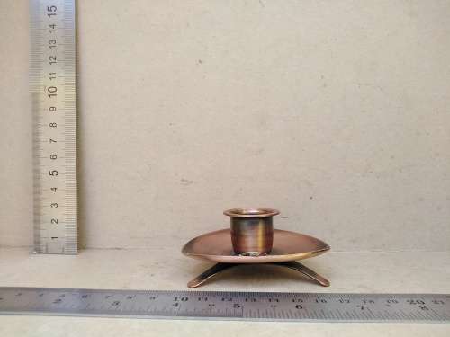 Vintage! Jim Fouche Oord - Triangular - Bronze Souvenir  - Candlestick Holder