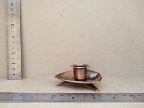 Vintage! Jim Fouche Oord - Triangular - Bronze Souvenir  - Candlestick Holder