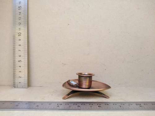 Vintage! Jim Fouche Oord - Triangular - Bronze Souvenir  - Candlestick Holder