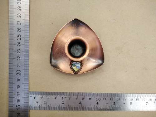 Vintage! Jim Fouche Oord - Triangular - Bronze Souvenir  - Candlestick Holder
