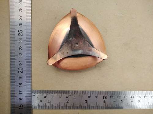 Vintage! Jim Fouche Oord - Triangular - Bronze Souvenir  - Candlestick Holder