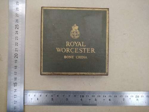 Vintage! England - Royal Worcester -  Bone China - Small Pin Dish With Flowers (In original Box)