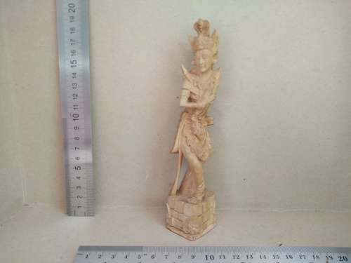Dancing Apsara Statue - Carved Wood - Cambodian - Southeast Asia