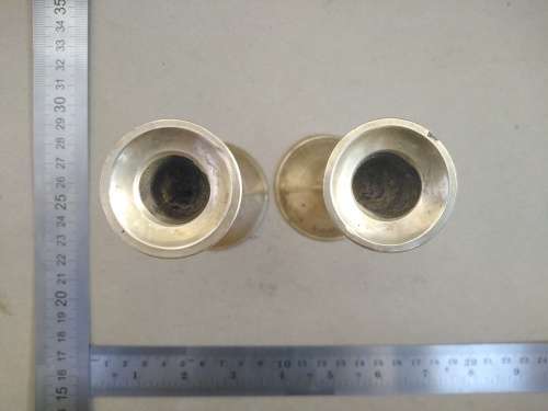 Vintage! Pair Of Stunning Brass Beehive Candle Holders