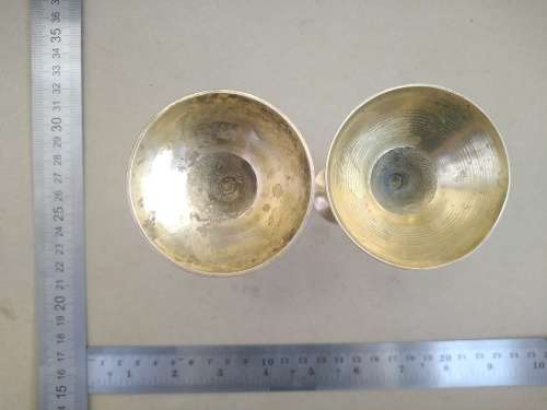 Vintage! Pair Of Stunning Brass Beehive Candle Holders