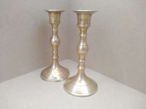 Vintage! Pair Of Stunning Brass Beehive Candle Holders