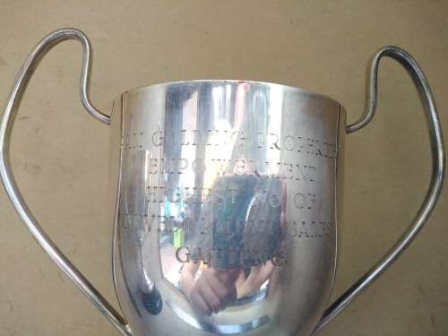 Vintage! Silver Plated - Prestige Awards - Pair Of Large Classic Trophy Cups (Engraved)