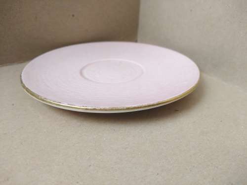 Vintage! England - Carlton Ware - Gold Trim - Blush Pink Porcelain - Saucer
