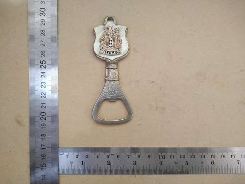 Vintage! Bellville CP -  Intricate Silver - Mother Of Pearl - Bottle Opener