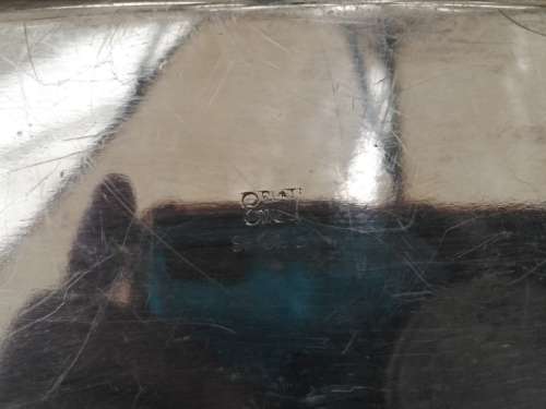 Vintage! Silver On Brass Double Compartment Butter Dish With Lids and Glass Insert