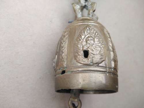 Vintage! Embossed Cascading Indian Brass 4 Tier Bell / Chime