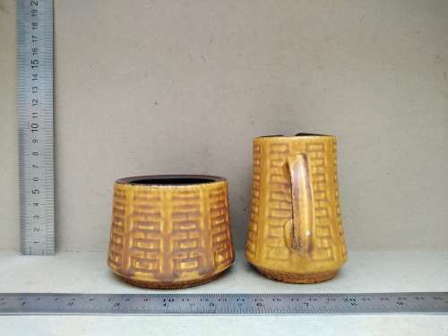 Vintage! W. Germany Ceramano Creamer And Sugar Bowl Set