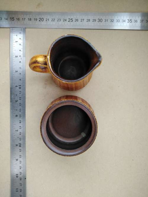 Vintage! W. Germany Ceramano Creamer And Sugar Bowl Set