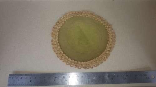Vintage! - French Tapestry Doily - Olive Yellow Velvet
