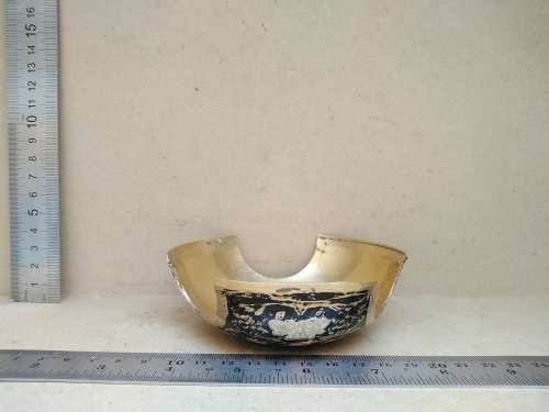 Vintage!  Round Domed - Enamelled Brass - Display Stand? / Ornament