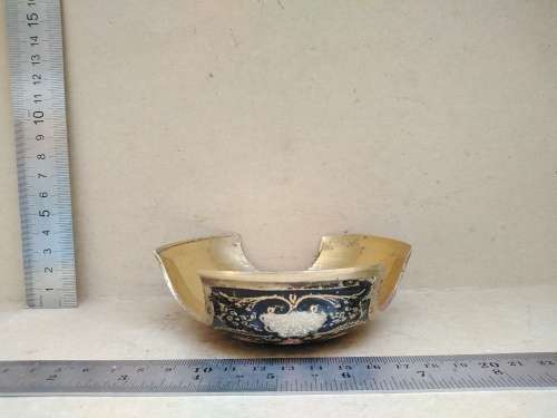 Vintage!  Round Domed - Enamelled Brass - Display Stand? / Ornament
