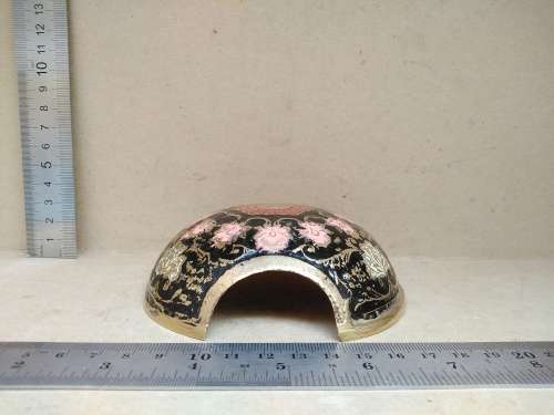 Vintage!  Round Domed - Enamelled Brass - Display Stand? / Ornament