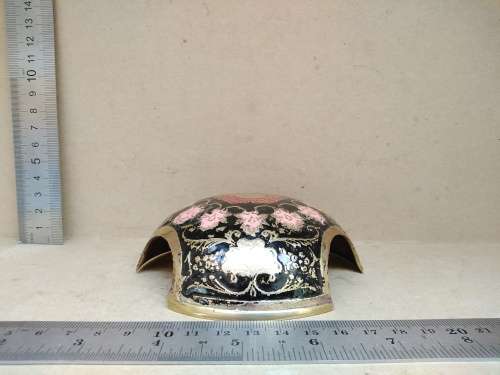 Vintage!  Round Domed - Enamelled Brass - Display Stand? / Ornament