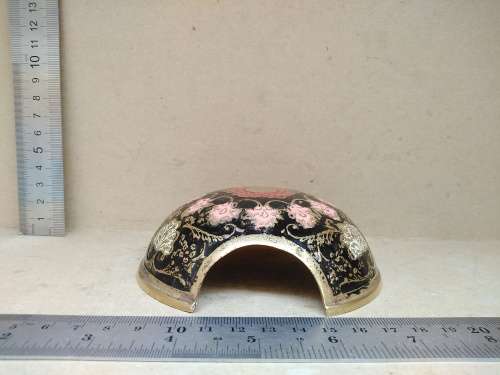 Vintage!  Round Domed - Enamelled Brass - Display Stand? / Ornament