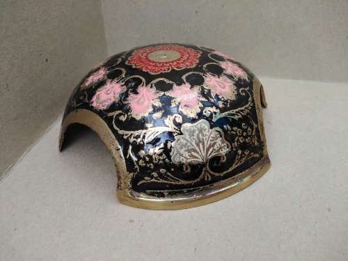 Vintage!  Round Domed - Enamelled Brass - Display Stand? / Ornament