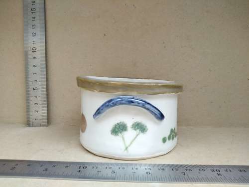 Vintage! Hand Made /Painted - Vegetables- Pottery Bowl (Signed)