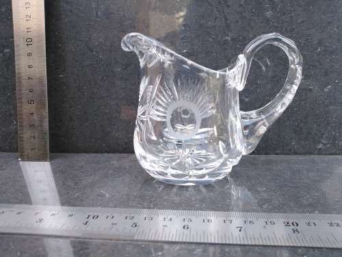 Vintage! Small - Cut Glass - Milk Jug (Cracked)