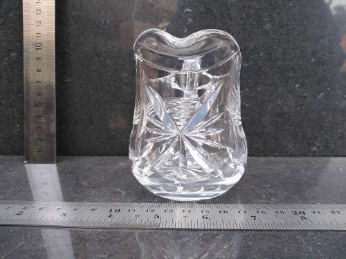 Vintage! Small - Cut Glass - Milk Jug (Cracked)