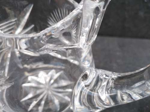 Vintage! Small - Cut Glass - Milk Jug (Cracked)