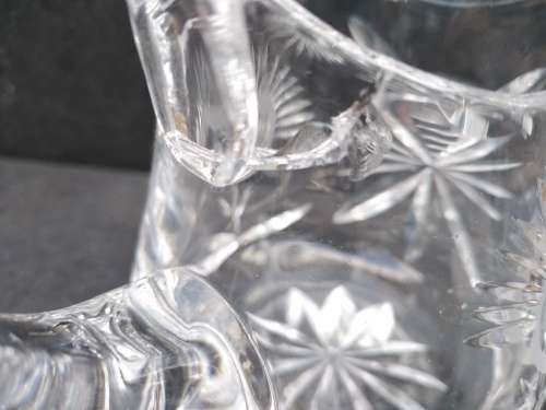 Vintage! Small - Cut Glass - Milk Jug (Cracked)