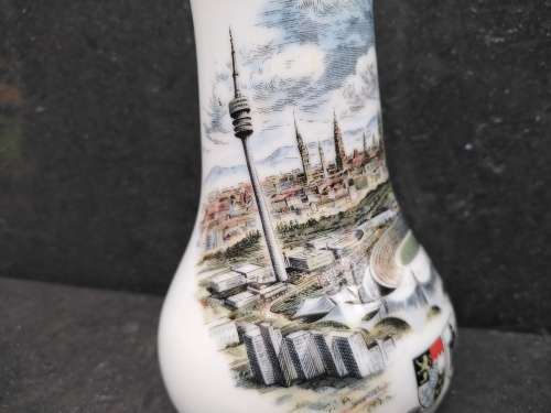 Vintage! Germany - Kaiser - Munchen Olympic Stadium  - Small Souvenir Vase