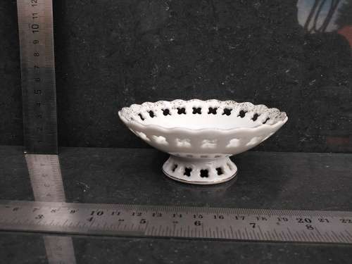 Vintage! Japan - Gold Gilded Perforated Edge - Small Pedestal Bowl