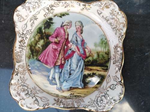 Vintage! James Kent Ltd - Longton England - `Romance` - Porcelain Trinket Pin Tray