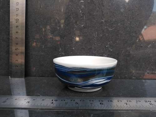 Vintage! Hebridean Studio Pottery - Fear On Eich - Isle Of Lewis - Marble Effect - Small Bowl