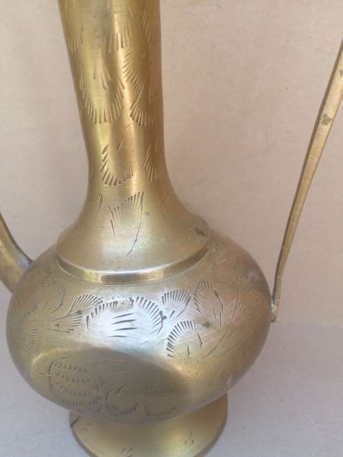 Indian Trio! - 3 Cascading Traditional Indian Ewers - Hand Etched!