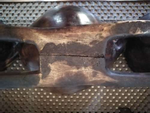 Africana! RARE! Zulu - 3 Bowl Meat Platter With Lids- Carved Wood