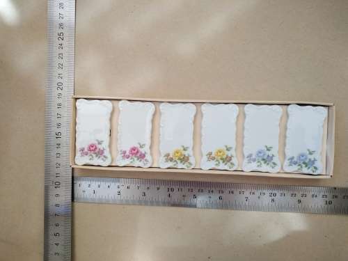 Vintage! 50`s Set Of 6 Shafford Porcelain Place Settings - Place Cards