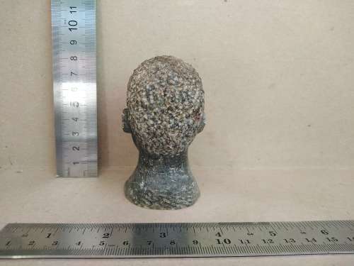Africana! - Hand Carved! Polished Stone Bust- Young Man Sculpture.
