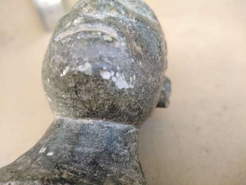 Africana! - Hand Carved! Polished Stone Bust- Young Man Sculpture.
