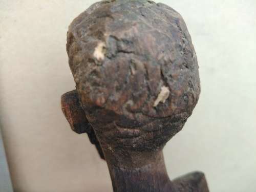 African! - Hand Carved - Old Man On Haunches- Thumbs Up