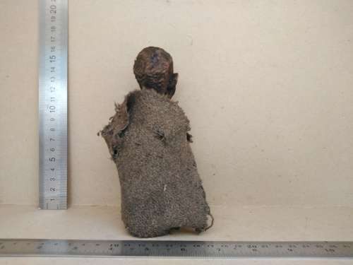 African! - Hand Carved - Old Man On Haunches- Thumbs Up