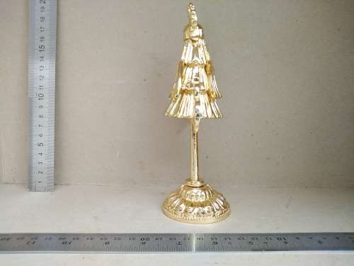 Feng Shui Heavy Brass Gold Plated Victory Banner Paperweight Screw Off Bottom