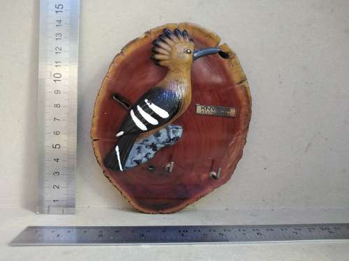 Vintage!  Live Edge - Knysna - African Hoopoe - Key Holder