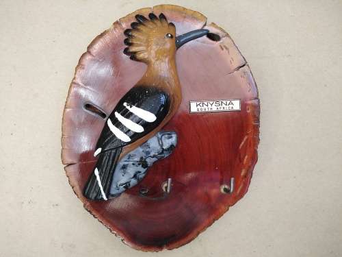 Vintage!  Live Edge - Knysna - African Hoopoe - Key Holder