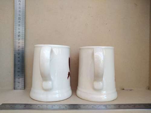 Vintage! Flora Ann - Dale College - Pair Of Beer / Coffee Mugs