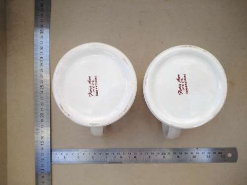 Vintage! Flora Ann - Dale College - Pair Of Beer / Coffee Mugs