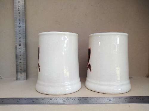 Vintage! Flora Ann - Dale College - Pair Of Beer / Coffee Mugs
