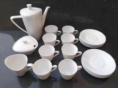 Vintage! Hans Achtziger - Bevaria Germany - Hutschenreuther Selb - Midcentury Demitasse Coffee Set