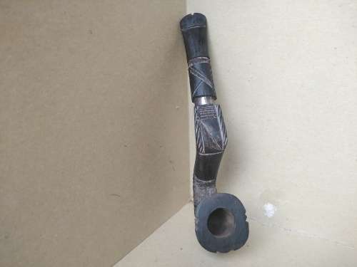 Vintage! Black Wood Marked Tobacco Pipe.
